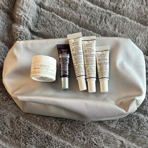 5pc Kiehl's Skincare Bundle with Elegant Silver Pouch
